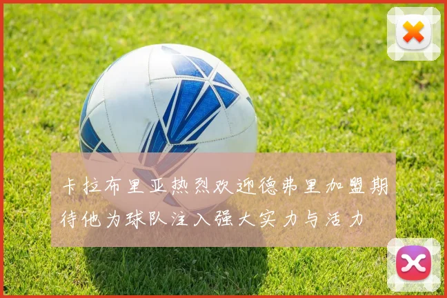 卡拉布里亚热烈欢迎德弗里加盟期待他为球队注入强大实力与活力